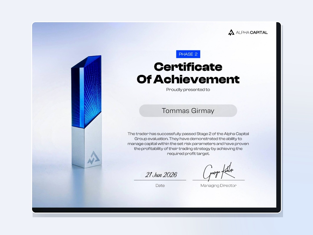 Alpha Capital Phase 2 certificate of achievement